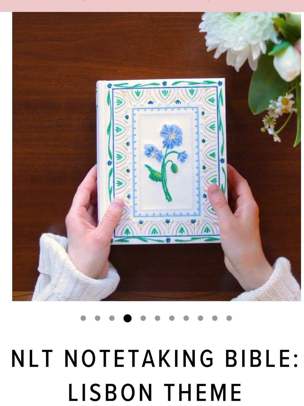 *BRAND NEW!* Notetaking Bible - Lisbon Theme Floral Embroidered Cover